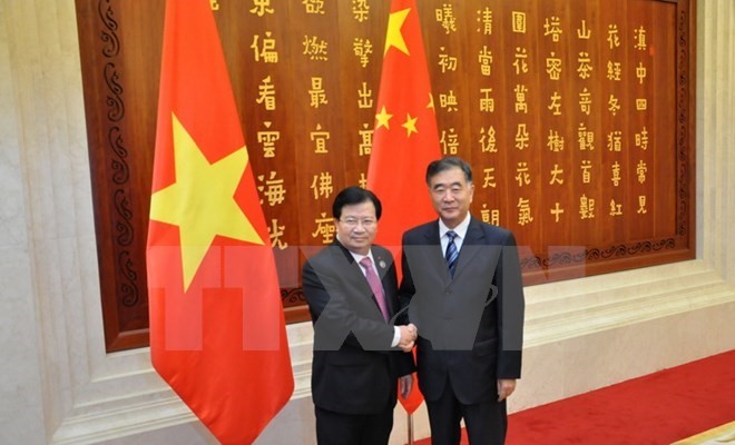 Deputy Prime Minister Trinh Dinh Dung meets Chinese counterpart - ảnh 1